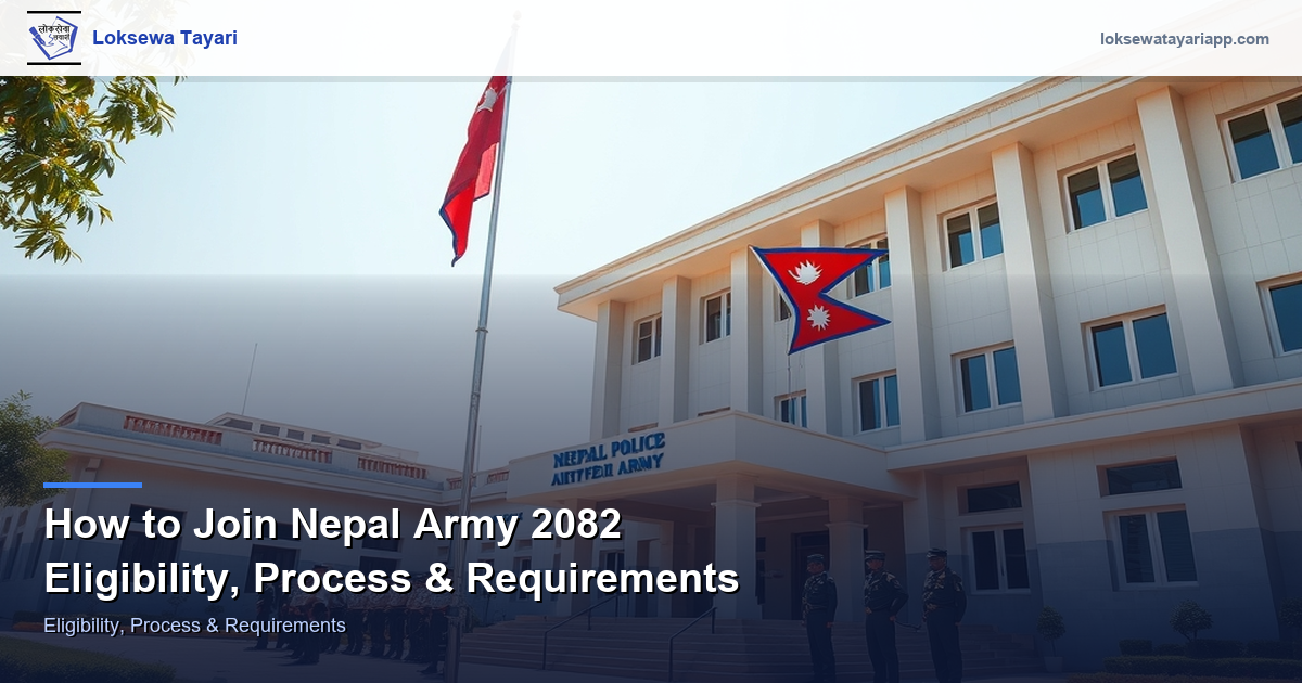 How to Join Nepal Army 2082 — Eligibility, Process & Requirements