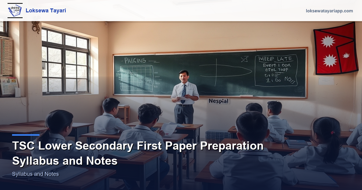 TSC Lower Secondary First Paper Preparation — Syllabus and Notes