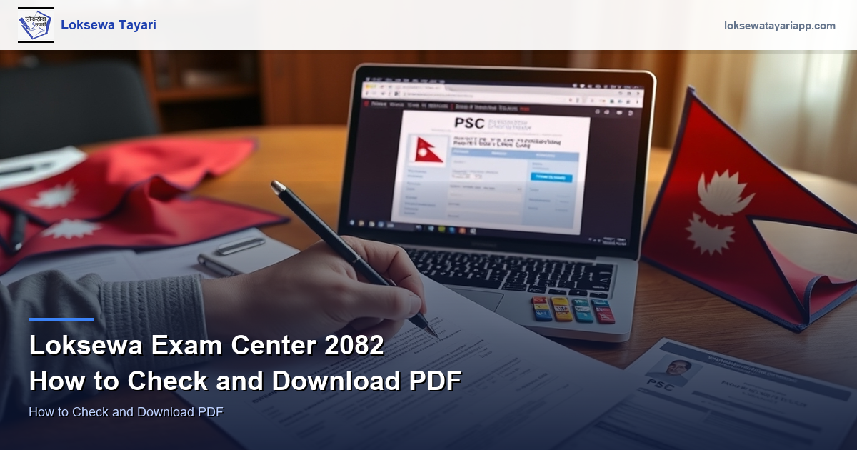 Loksewa Exam Center 2082 — How to Check and Download PDF