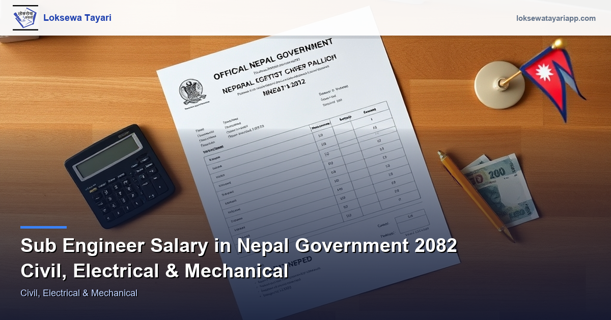 Sub Engineer Salary in Nepal Government 2082 — Civil, Electrical & Mechanical