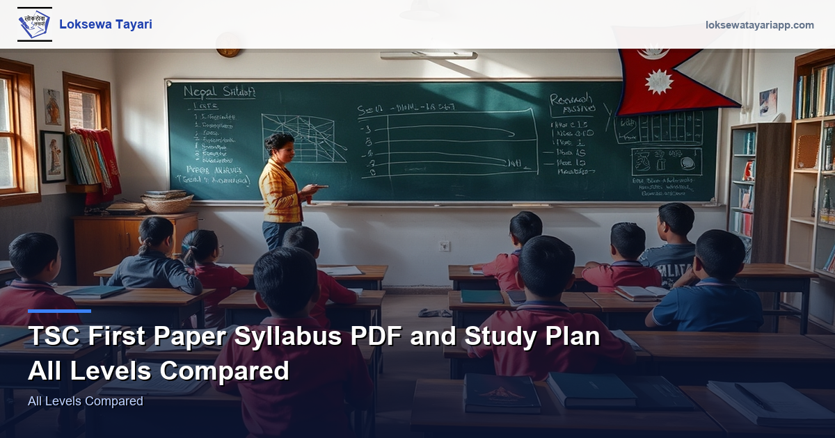 TSC First Paper Syllabus PDF and Study Plan — All Levels Compared
