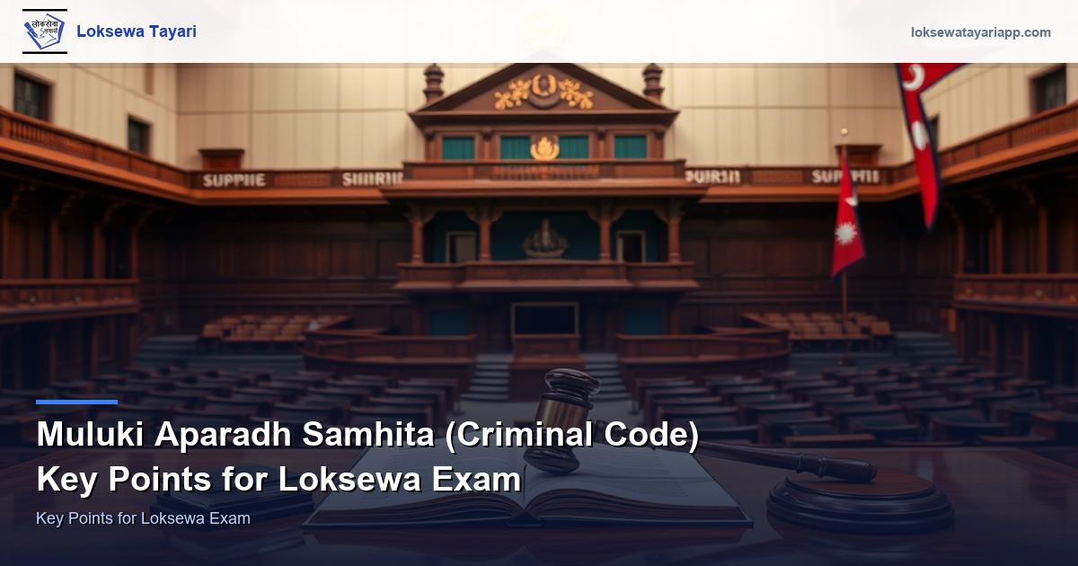 National Criminal Code (Muluki Aparadh Samhita) — Key Points for Loksewa Exam
