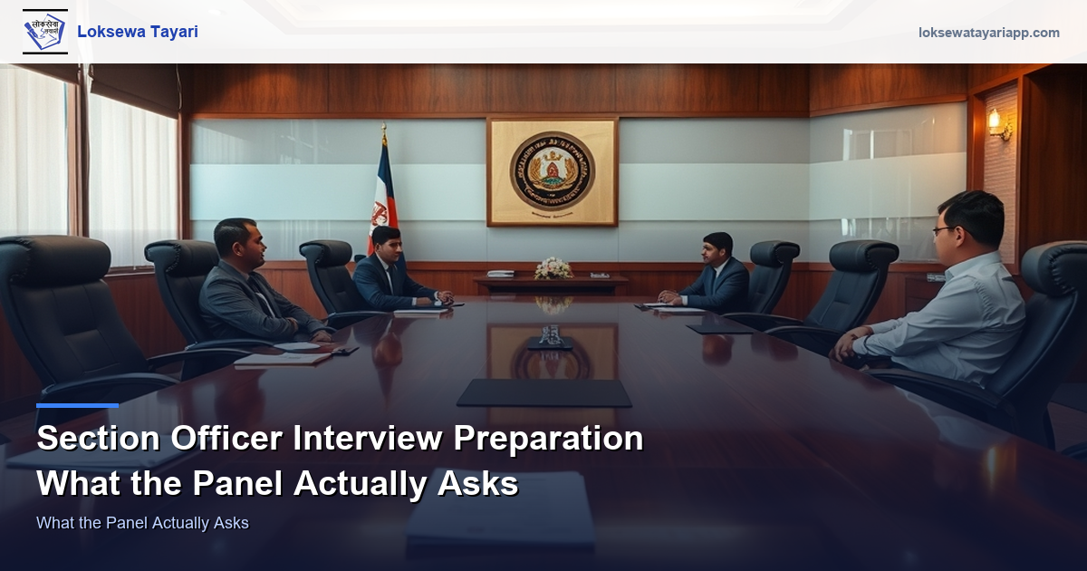 Section Officer Interview Preparation — What the Panel Actually Asks