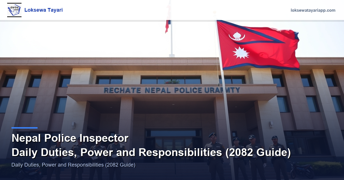 Nepal Police Inspector — Daily Duties, Power and Responsibilities (2082 Guide)