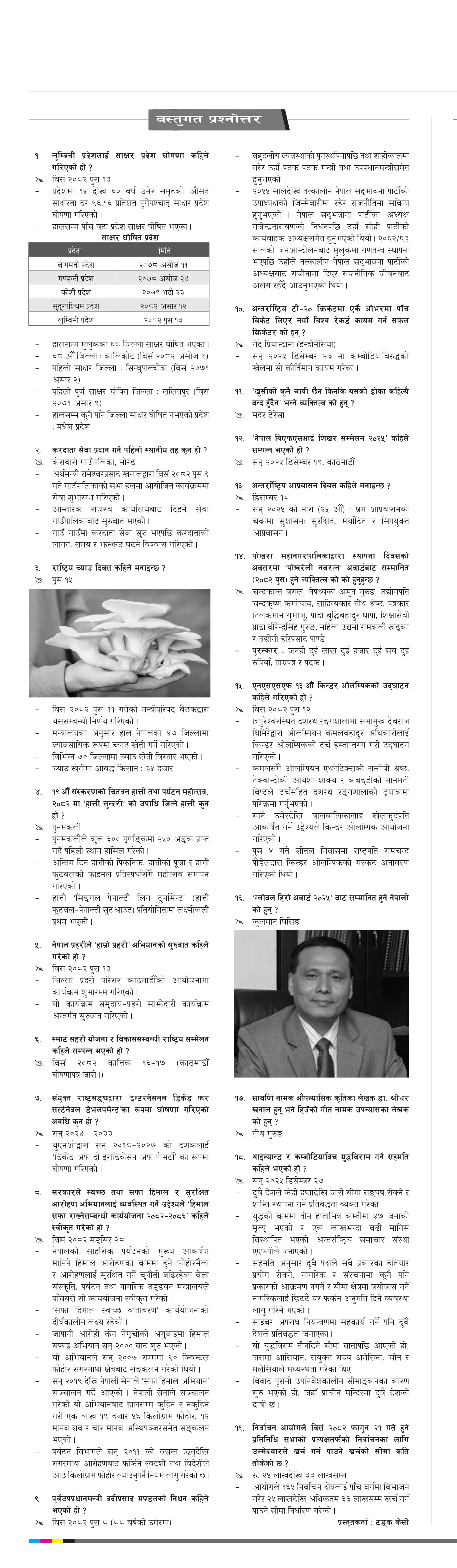 Bastugat २०८२ पुष १६ बुधवार